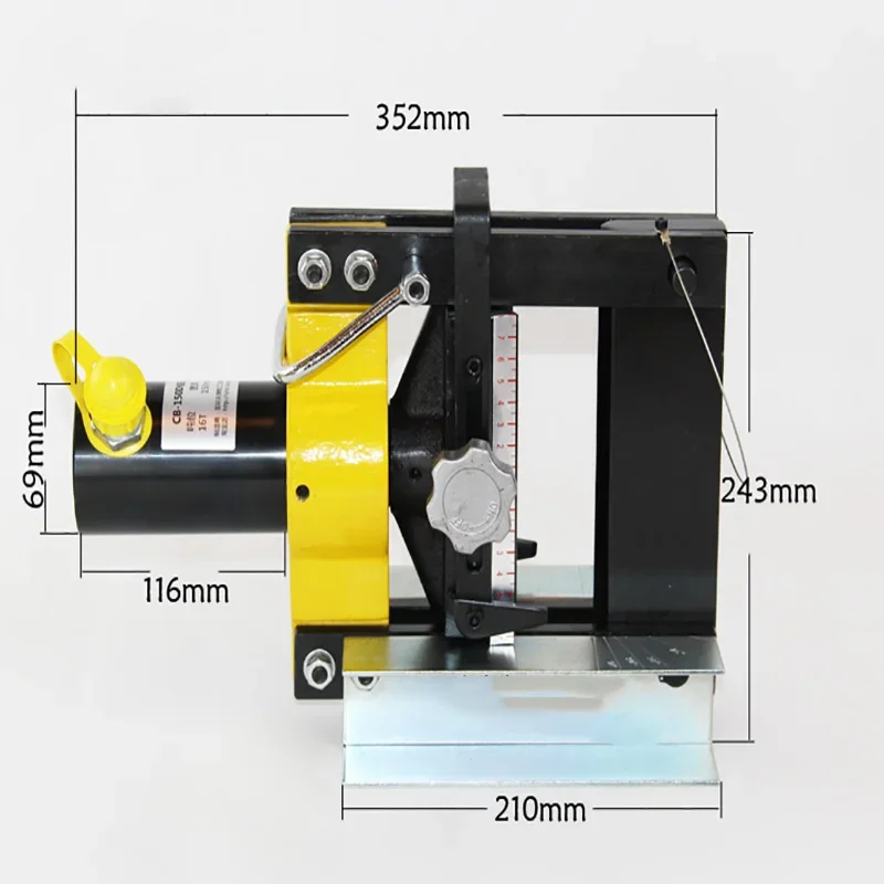 CB-150D 16 Ton Force Hydraulic Copper Bus Bending Machine Manual Hydraulic Copper Tube Bending Tool for Industrial Processing