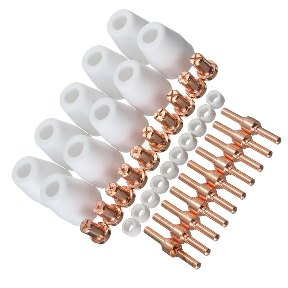 المواد الاستهلاكية قطع البلازما الهوائية تمديد صالح ل PT-31 -40 الشعلة CUT-40 50 الهواء البلازما القاطع عدة فوهات السيراميك #6