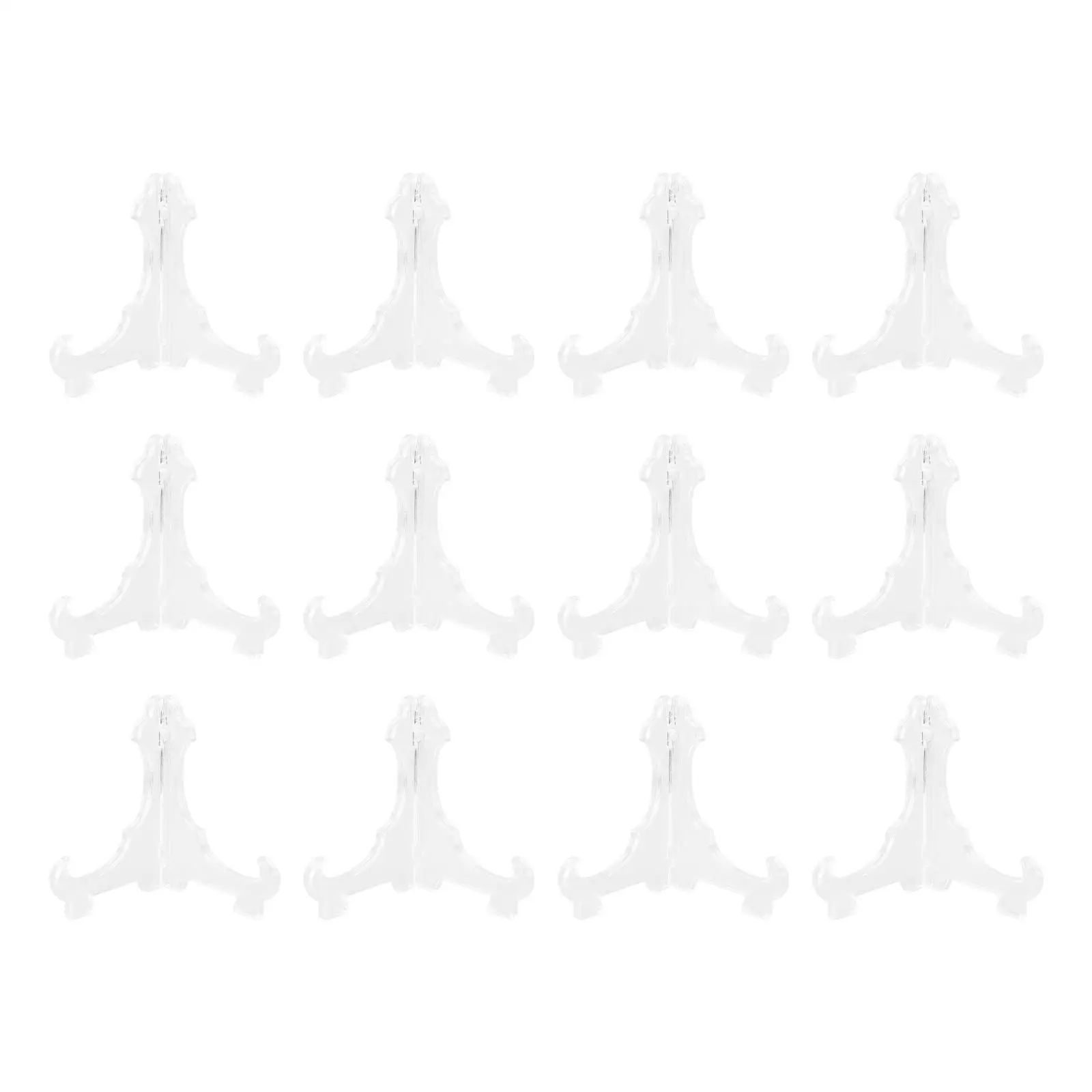 

12Pcs Triangular Foldable Rack Lightweight Plastic Shelf Artware Adornment Commodity Storage Stable Triangle Structure Display