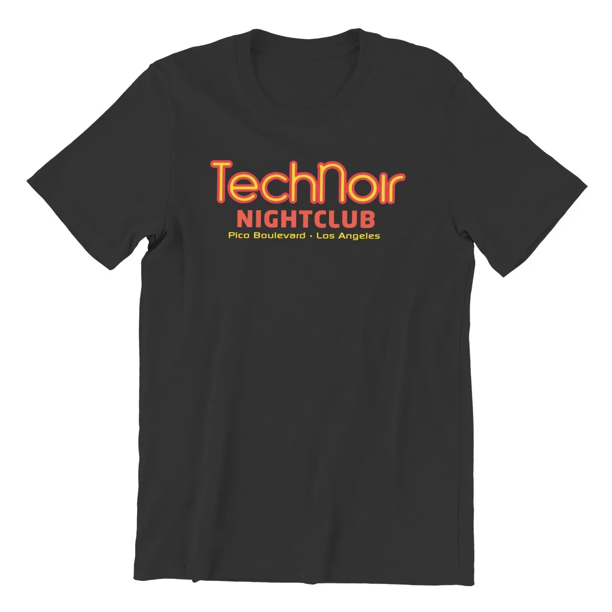 Tech Noir Nightclub T-800 Terminator 1984 movie Technoir Pico Boulevard Los Angeles  Pure Cotton graphic shirts mens clothes