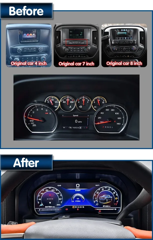 シボレー タホ 2014-2019用 デジタルスピードメーター 12.3インチ