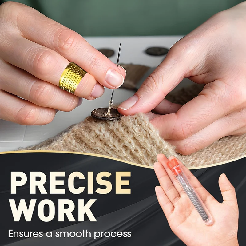 مجموعة إبر الخياطة المصنوعة من الفولاذ المقاوم للصدأ - 31/34/36 قطعة إبر العين الكبيرة لسهولة الخياطة اليدوية، مجموعة إصلاح منزلية متينة #4