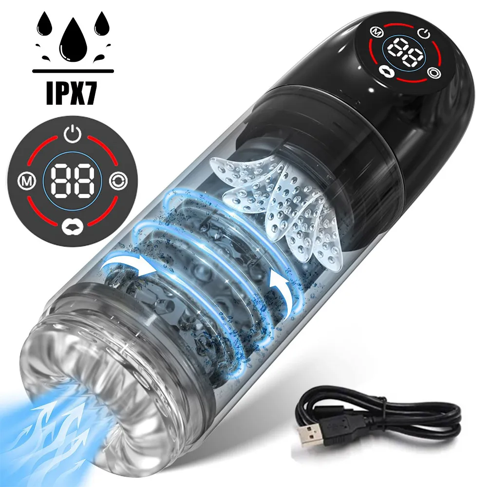 التلقائي ذكر الاستمناء كأس 7 مص الدورية لعق وسائط جيب كس الضارب اللسان القضيب مضخة الجنس لعب للرجال #1