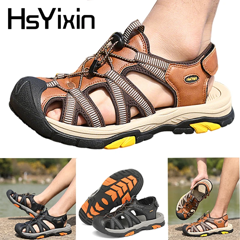 

New Mens Sports Sandals Adventure Summer Outdoor Hiking Sandals Closed Toe Sport Lightweight Hiking Sandals Casual Water Shoes