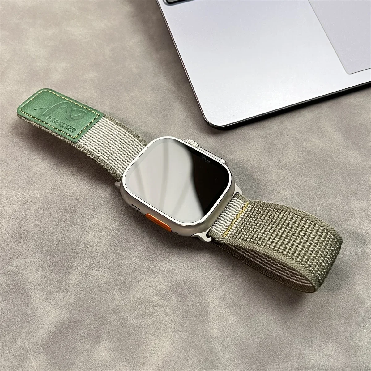 Nylon Leather Strap for Apple Watch Band Ultra 49mm 44mm 45mm 42mm 41mm 40 38mm Sport Watchband Iwatch Serise 9 8 7 6 5 Bracelet image 6