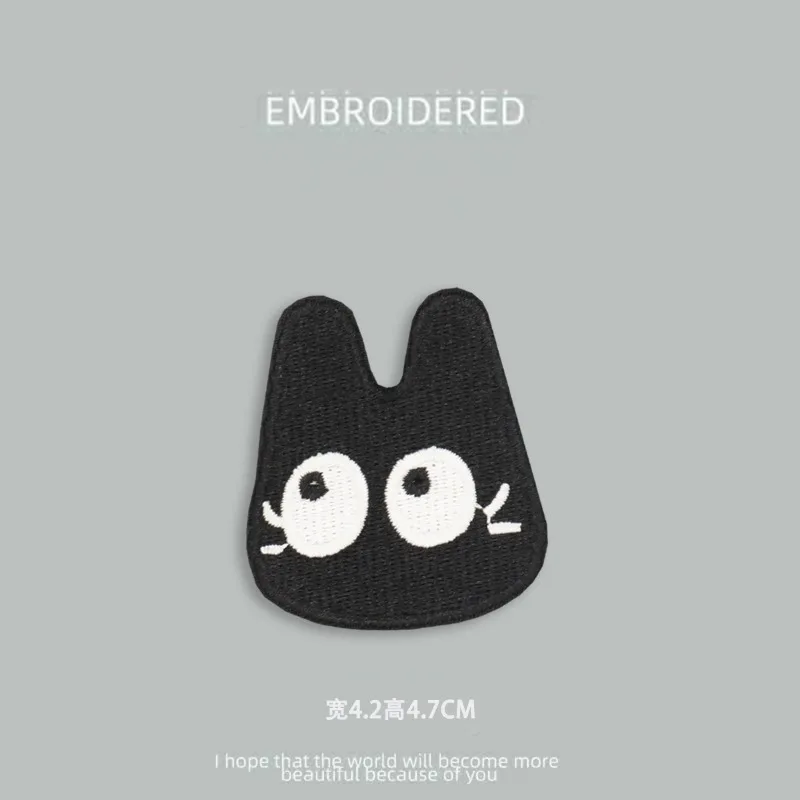 My Neighbor Totoro Embroidered Iron on Patches Self Adhesive No Sew Fabric Stickers Cute Applique Decor for Journal Notebook DIY view 5