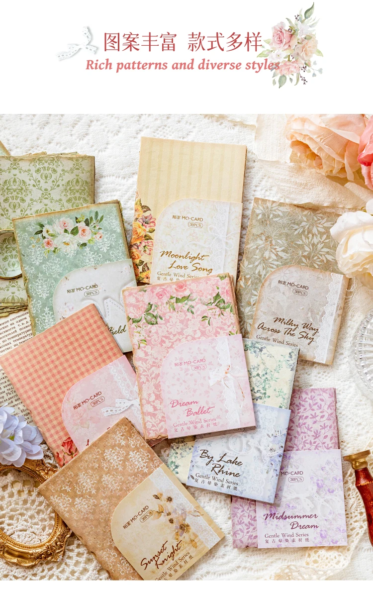 30 Teile/paket Sanfte Wind Serie Scrapbooking Dekorative Papier Material Perfekt für Collage Journaling Handwerk Diy Liefert – Detail 4