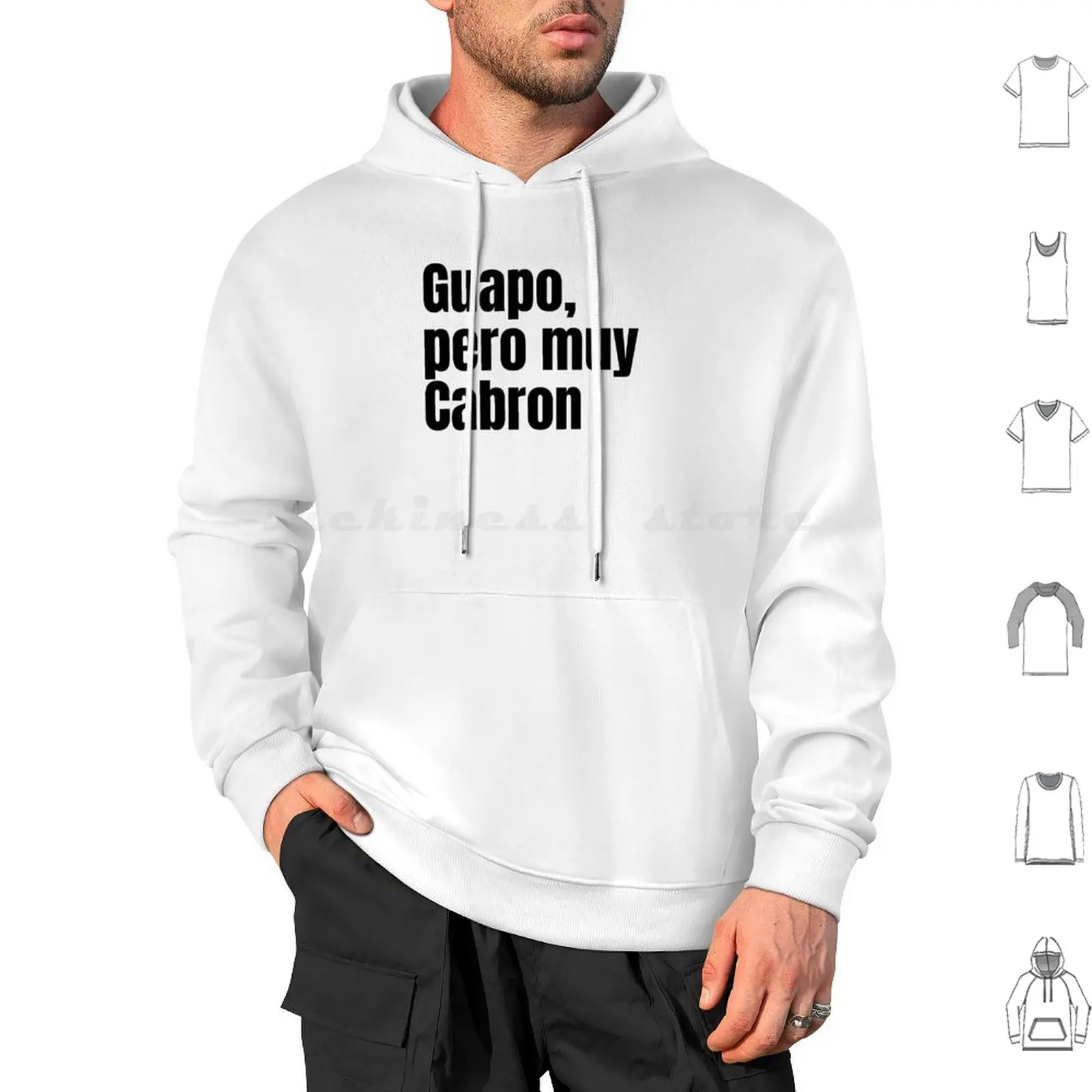 

Guapo , Pero Muy Cabron Hoodie cotton Long Sleeve Spanish Latin Latino Hispanic Phrase Quote Dicho