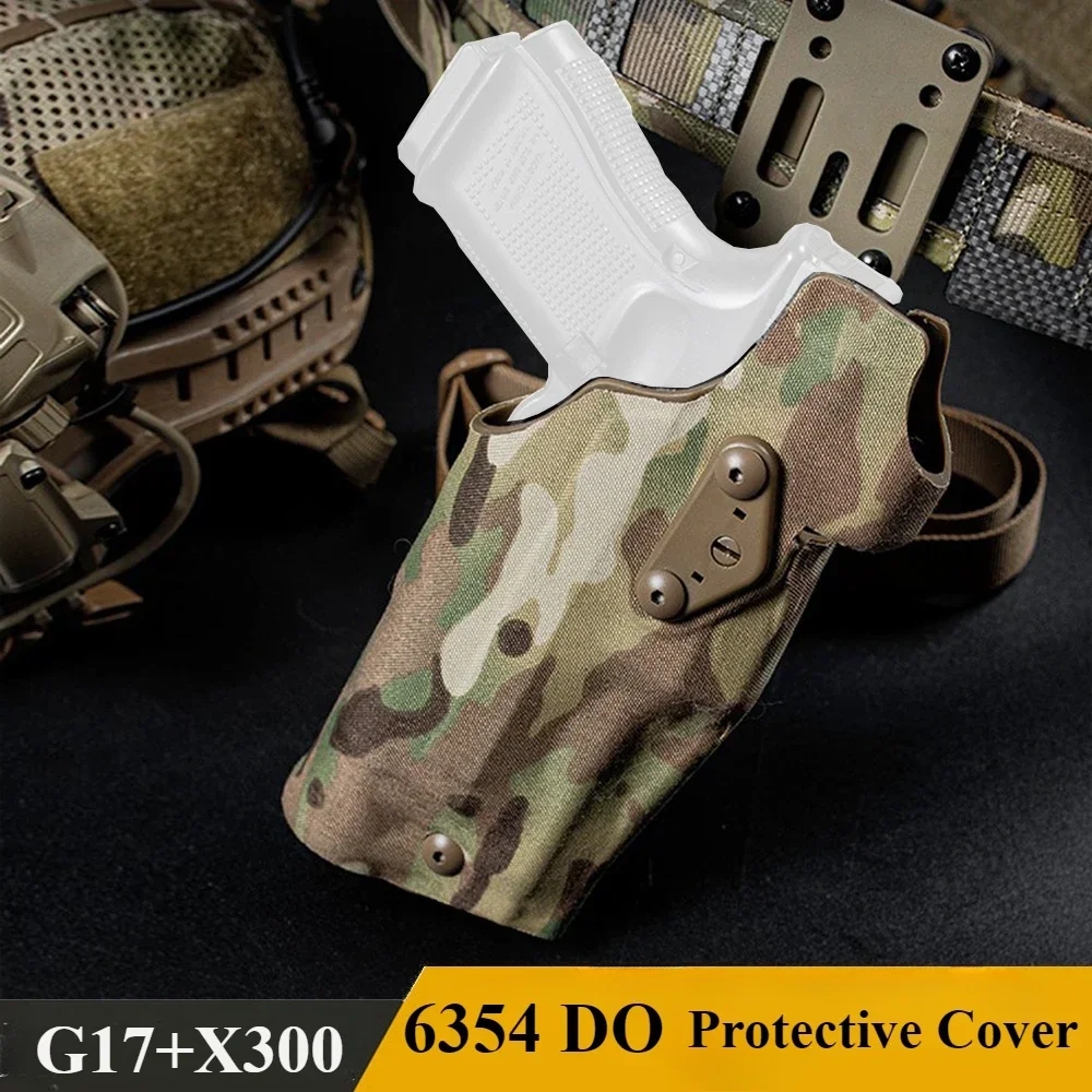 Tactical 6354DO Holster for Glock 17 with X300/X300U Flashlight Hunting Airsoft Accessories