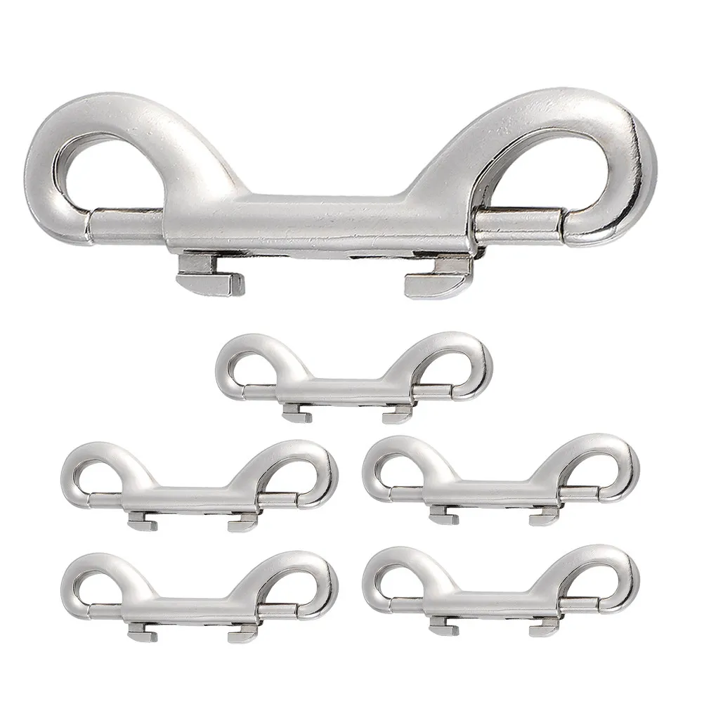 6Pcs Double Ended Bolt Snap Hooks Sturdy Smooth Edge Trigger Snap Hooks for Dog Leash Tie Down Rope Gate Latch Cable Wire