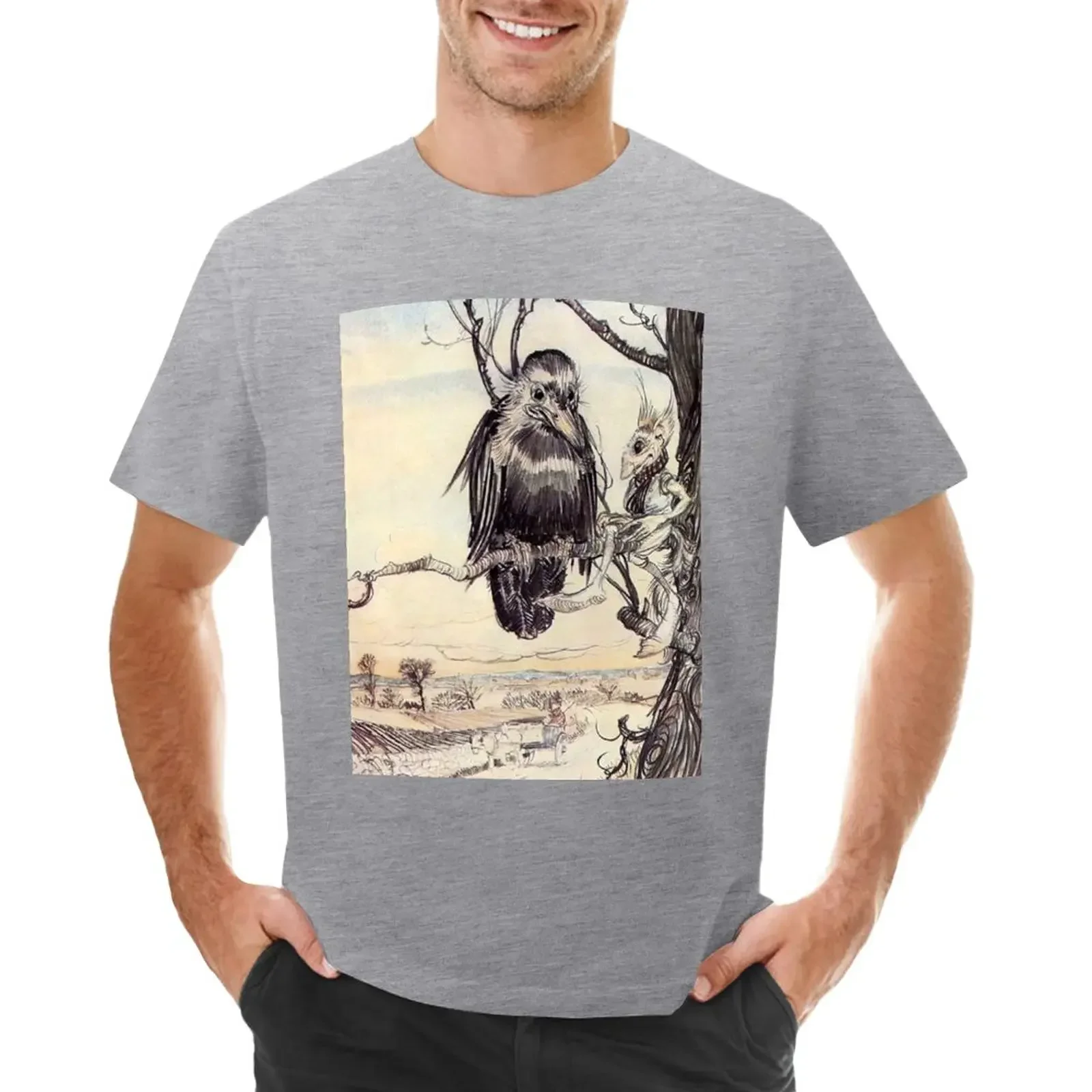 The Gossips - Arthur Rackham T-Shirt blacks summer tops Aesthetic clothing t shirts for men cotton