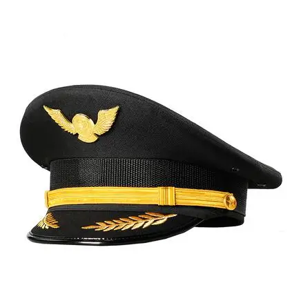 

Aviation Cap Pilot Uniform Hat Work Airplane Men Spring Embroider Chinese