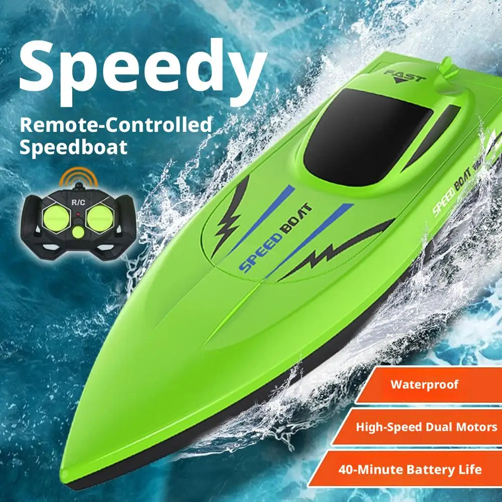 High-Speed Dual Motor RC Boat Waterproof  for Pool Lake Fun Toys Ideal Birthday Gift for Children