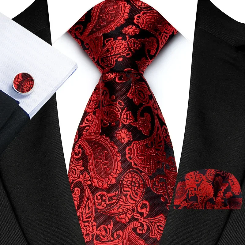 

Factory New Pattern Men's Wedding Suit Tie Pocket Scarf Cuff Set