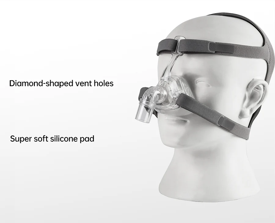 BMC CPAP Nasal Mask Full Face Mask With Tube Adjustable Strap Respirator For Travel CPAP Machine Anti Snoring Stopper Solution