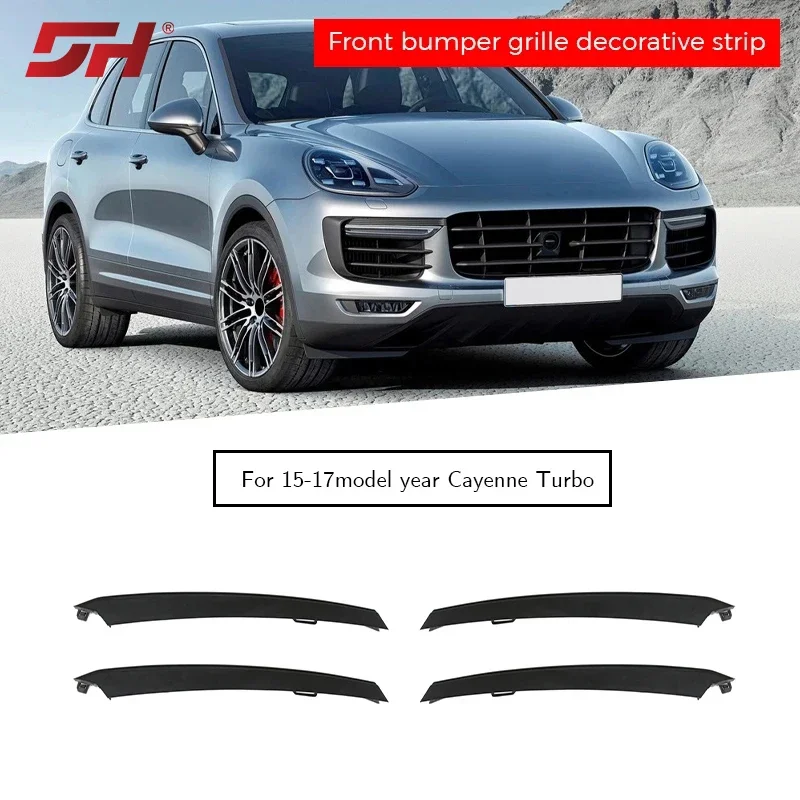 

95850568512G2X 95850568612G2X 95850587712G2X 4pcs Front Bumper Grille Decorative Strip for Porsche Cayenne 958.2 Turbo 2015-2017
