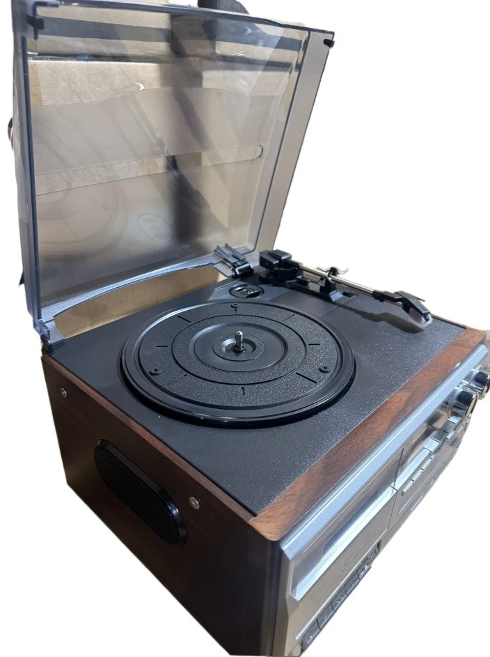 Retro vinyl record player, multi-functional CD tape, Bluetooth integrated American-Taiwanese light luxury small electric