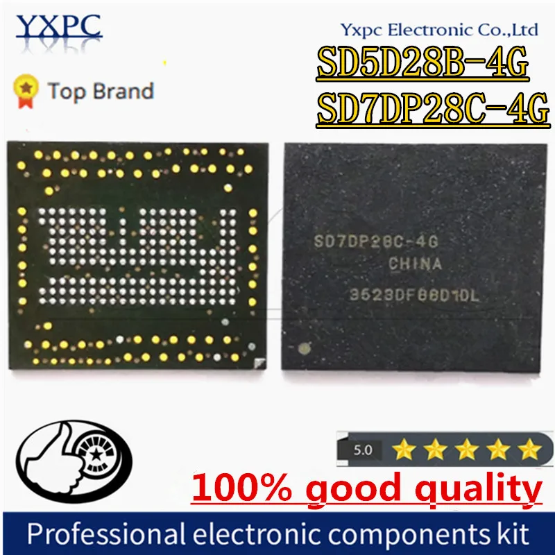 

SD7DP28C-4G SD5D28B-4G SD7DP28C SD5D28B 4G EMCP 4GB BGA162 4G Flash Memory IC Chipset with balls