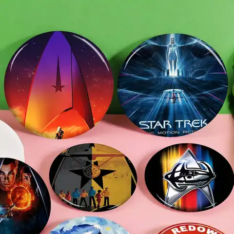 Retro Movie S-Star T-Trek 58mm Animals Funny Brooches Badge Backpack Clothes Gift Accessory