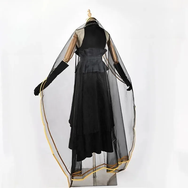 أزياء أنيمي التأثيرية هيوجا هيناتا فستان الزفاف الأسود اكسسوارات الديكور مجموعة كاملة حفلة الهالوين كرنفال Dr4;v'5,f;6.j;8'