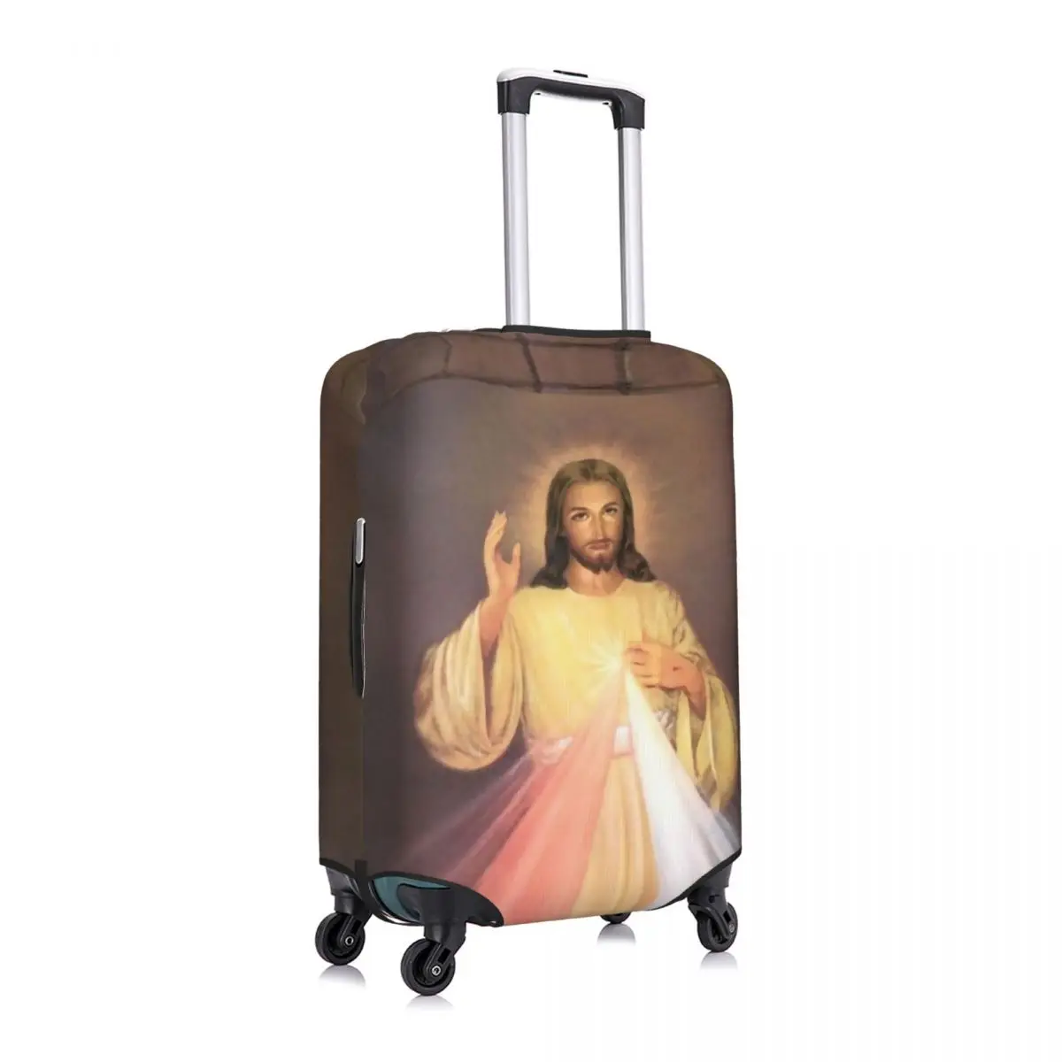 Custom Divine Mercy Luggage Cover Protector Fashion Jesus Travel Suitcase Covers for 18-32 Inch