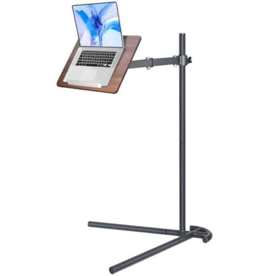 

Adjustable Laptop Floor Stand for Bed and Couch Premium Wood Laptop Tray and Book Stand for Reading Ergonomic Bed Stand and Boo