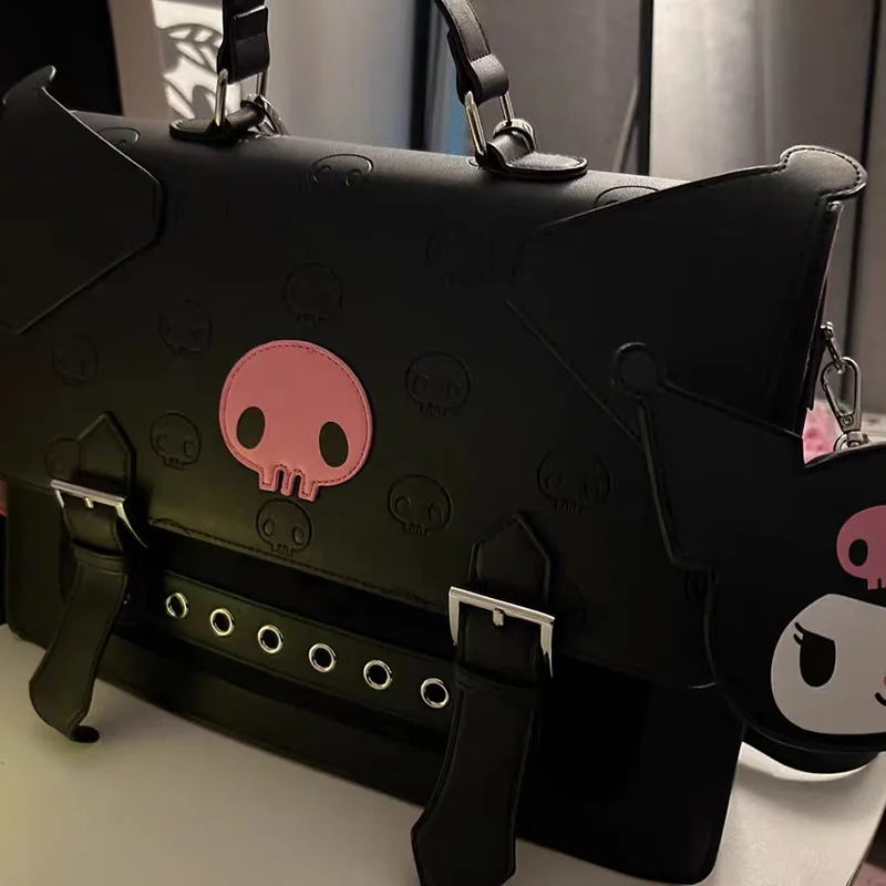 Kuromi Backpack Cute Large Capacity Women Fashionable Laptop Purse Simplicity Japanese School Style Fashion Crossbody Bag Gifts