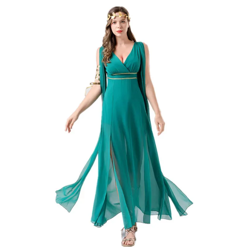 Halloween Carnival Party Ancient Medieval Mythology Greek Goddess Roman Princess Cosplay Dress Sexy Egyptian Cleopatra Costume