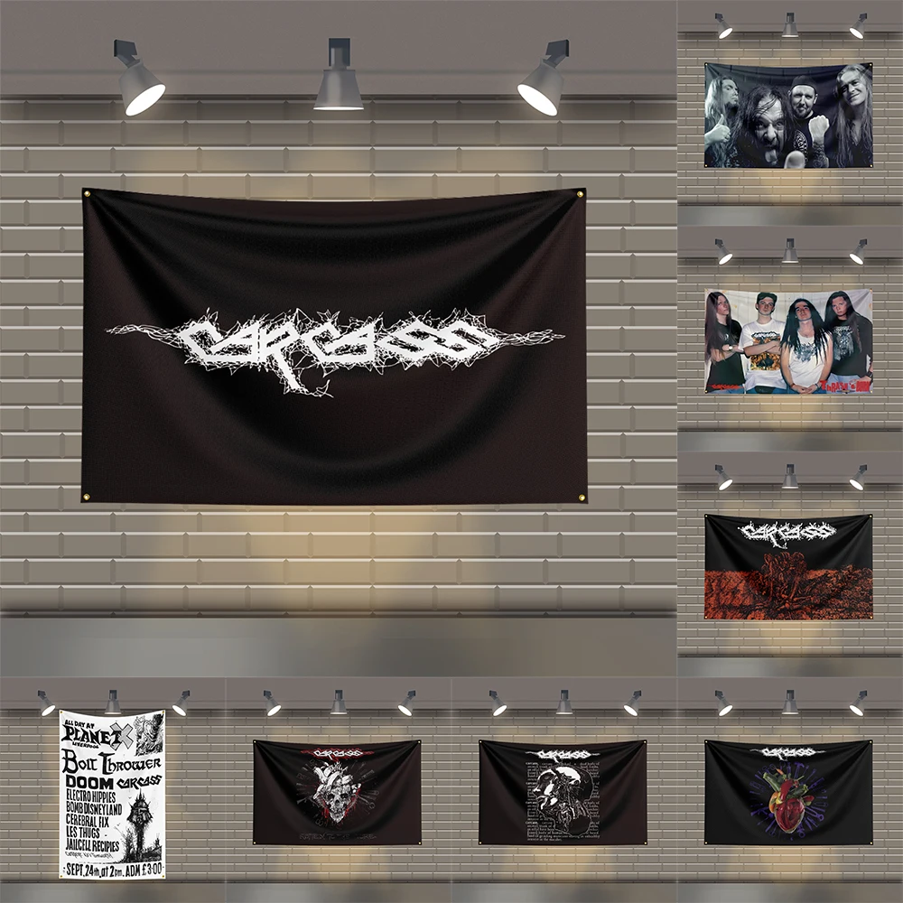 

3x5 Ft C-CarcassS Heavy Metal Band Flag Rock Music Wall Banner for Bedroom Studio Bar Concert Outdoor Decor