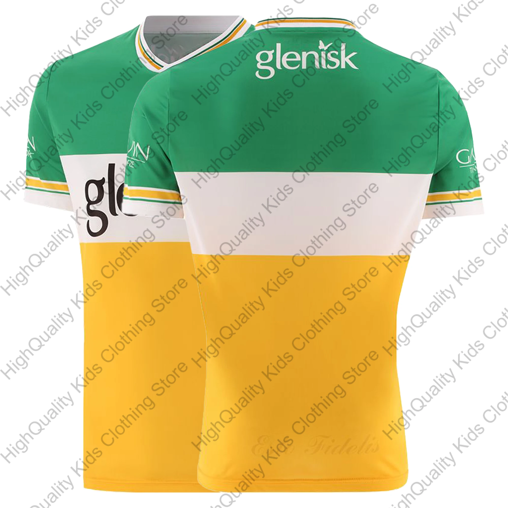 2024 New Arrival Offaly GAA Home Football Jersey For Adults Kids Summer Sports Soccer Training Tee Aldults Kids Tops Clothing