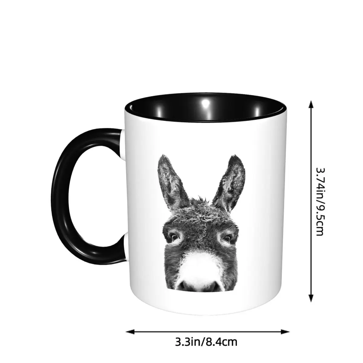 Peeking Donkey Mug Funny Ceramic Coffee Cups Tea Mugs Milk Cup Drinkware Gift for Woman Man view 5