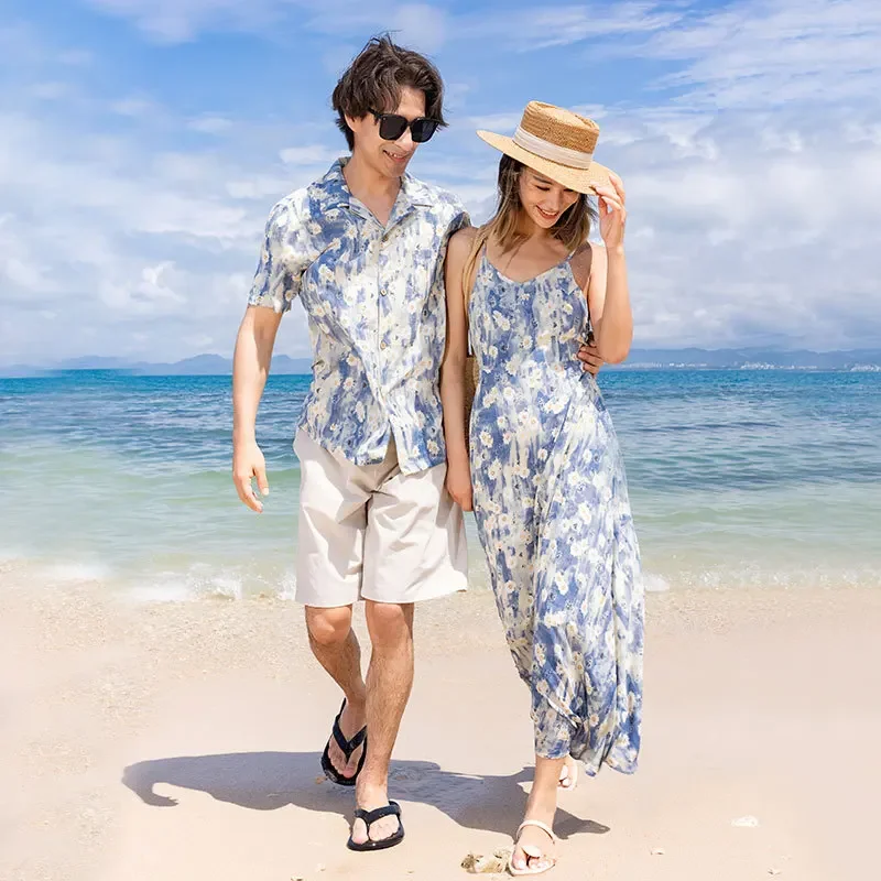 Summer Family Beach Clothes Vacation Look Mom Dad and Children Clothing Father Son Matching Shirts Outfits Mother Daughter Dress
