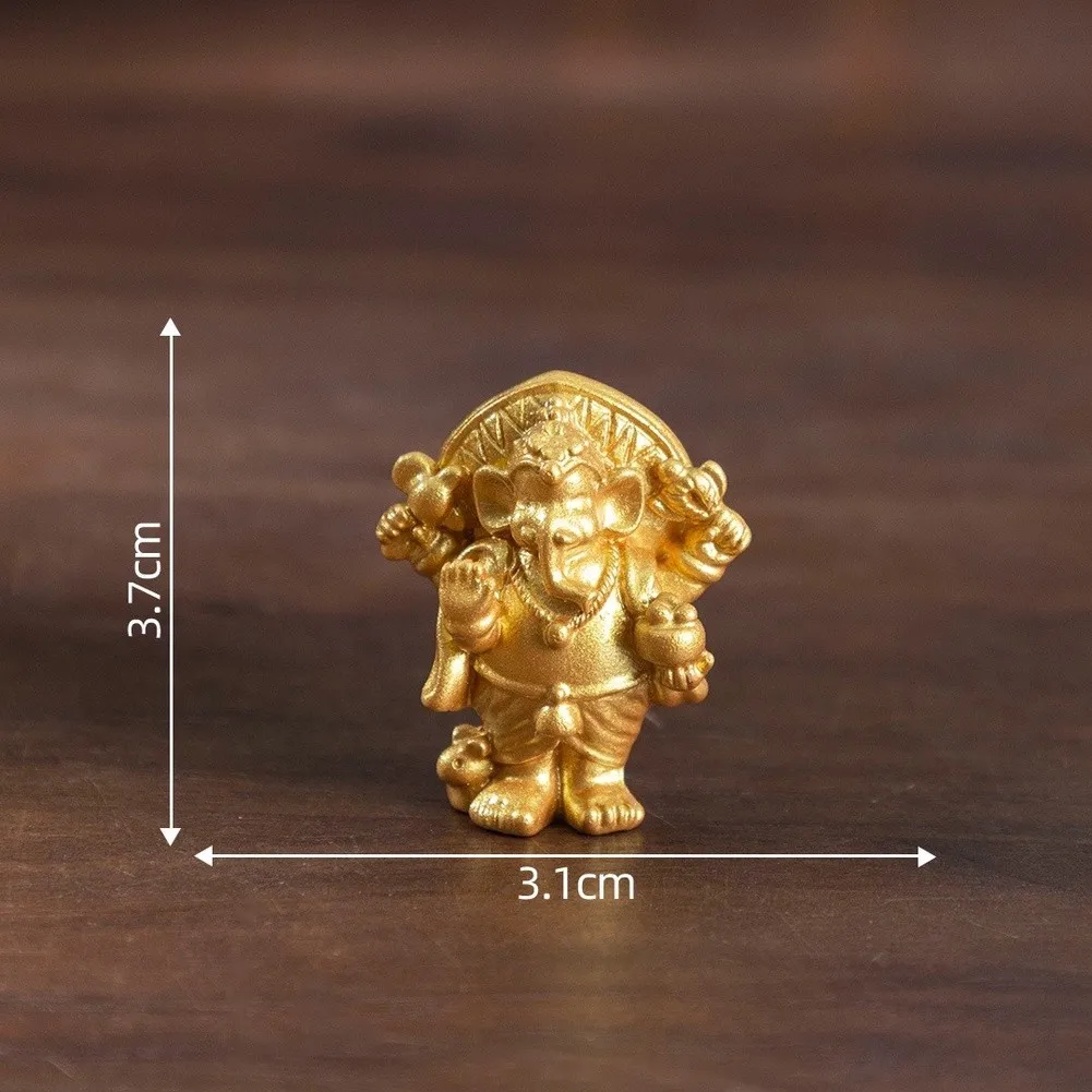 Resin Elephant Trunk God Figurines Collection 10 Units for Home Decor Office Car and Artistic Decoration Needs