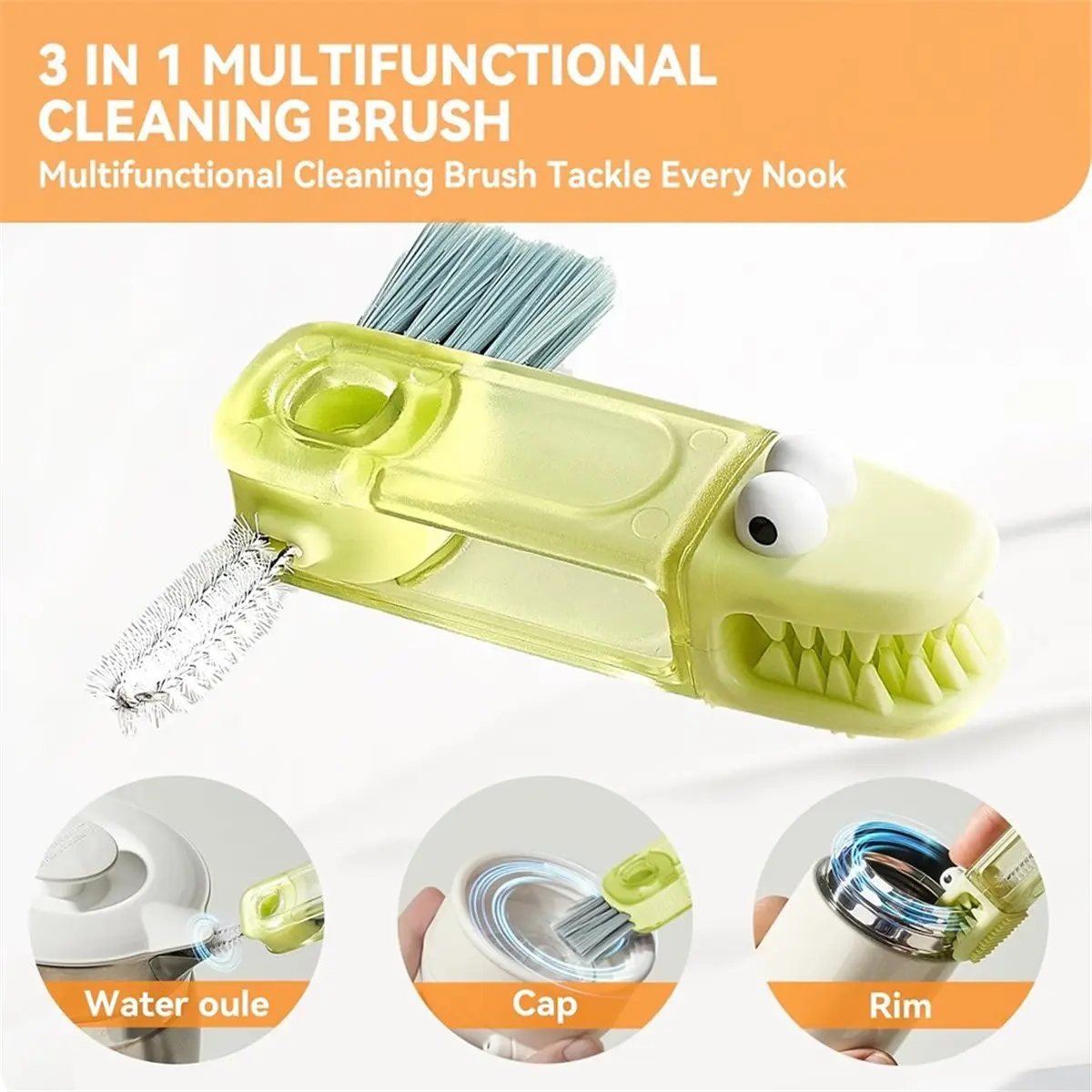Multifunctional Cup Lid Cleaning Brush Set, Bottle Cleaning Brush, Cup Lid Cleaner, Home Kitchen Crevice Cleaning Tools