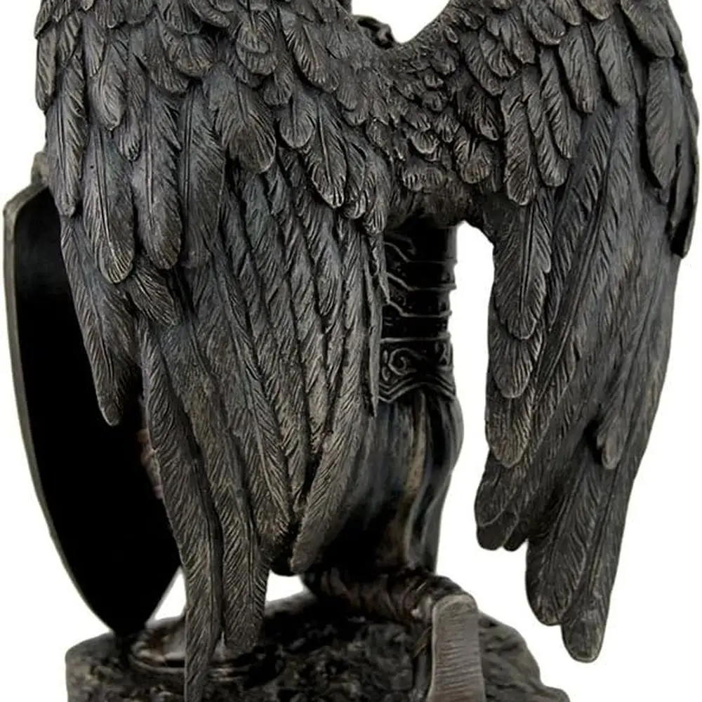 تمثال ملاك محارب الركوع البني مقاس 6 × 8 × 4.5 - مدح الرب، ماي روك #3