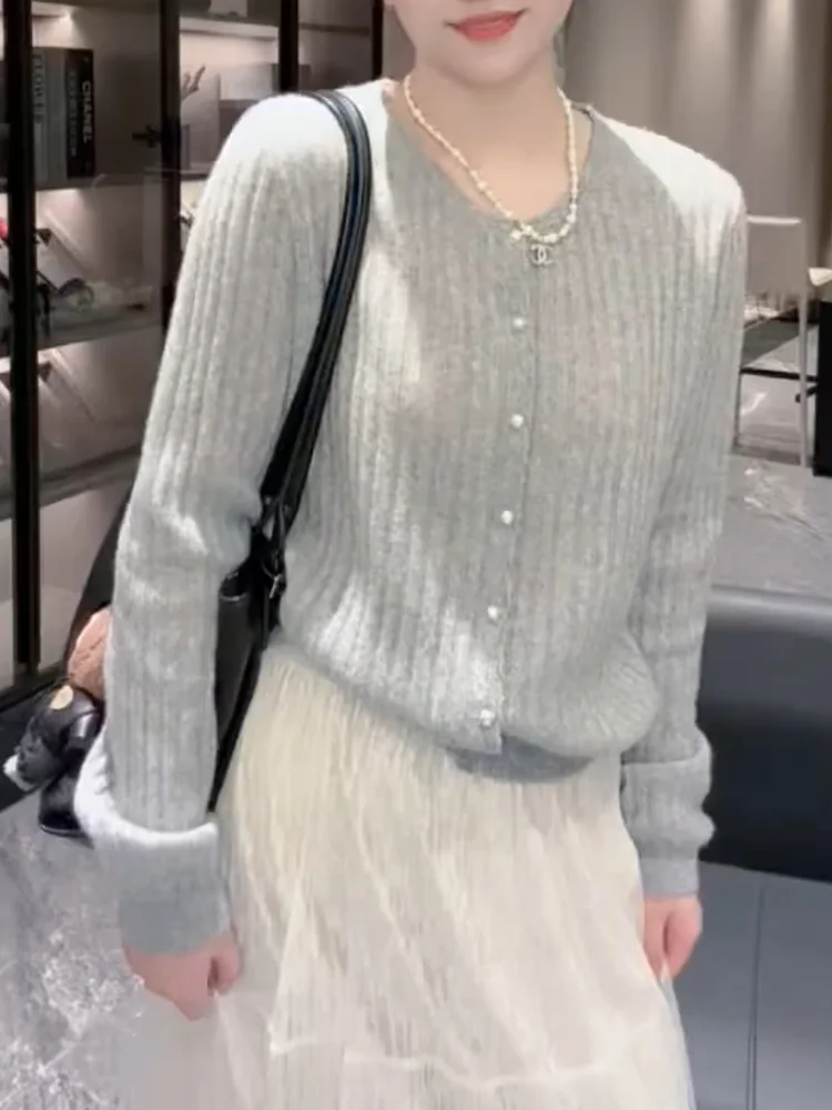 

Корейский вязаный кардиган-болеро, осенняя новинка, большие размеры, универсальный, омолаживающий, стройнящий, с эффектом высокого класса