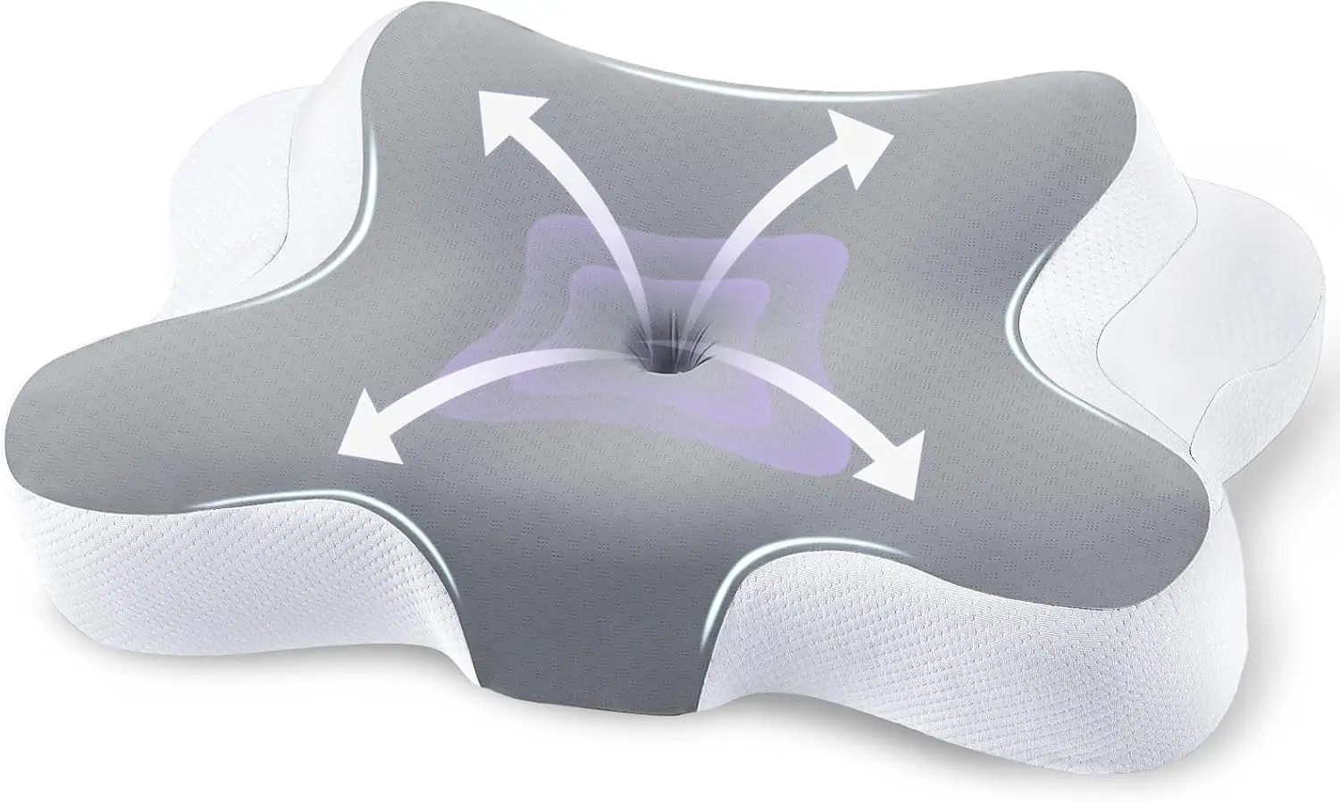 

Шейная подушка с пеной с эффектом памяти, эргономичная поддержка шеи для всех позиций сна, наволочка в комплект входит