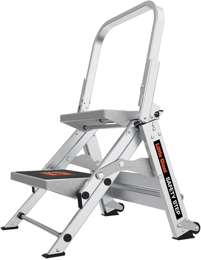 2-Step, 2 foot, Step Stool, Aluminum, Type 1A, 300 lbs weight rating, (10210BA), Gray