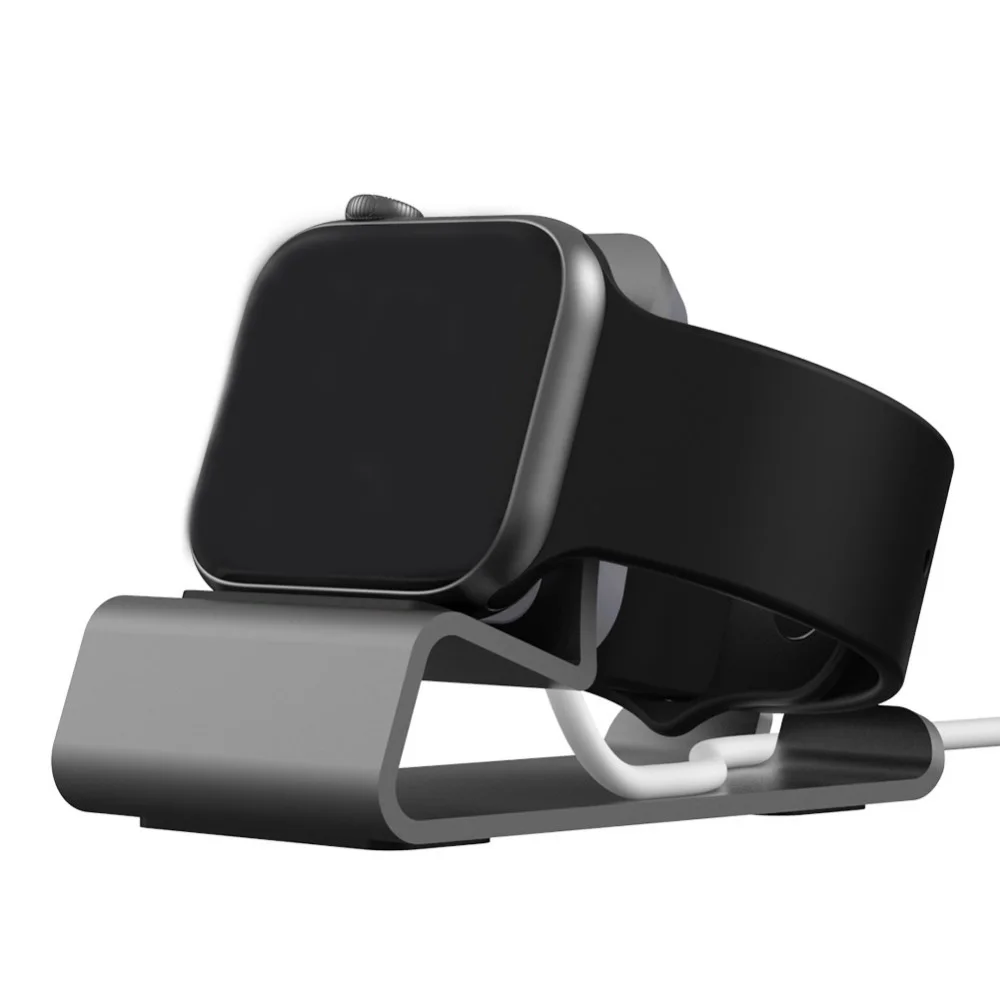 Charger Stand for Apple Watch Dock Station Aluminum Charging Holder iWatch Ultra1 2 3/11/10/9/SE/8/7/6/5/4/3/2/1 Silicon Bracket image 3