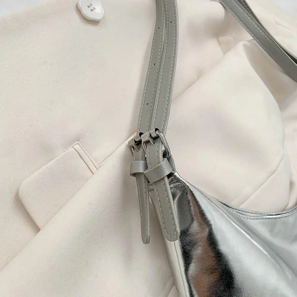 أزياء عالية السعة حمل حقيبة بو الجلود الفضة الذهب مصمم حقيبة أعلى مقبض حقيبة يد المرأة #2