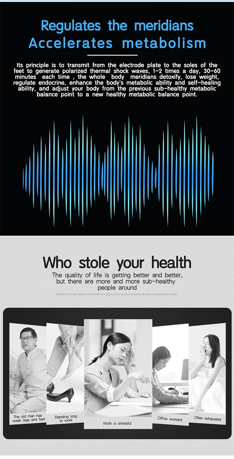 2025 جديد الكهربائية الحرارية ميريديان مدلك قدم تيراهيرتز الساق مدلك قدم للدورة الدموية