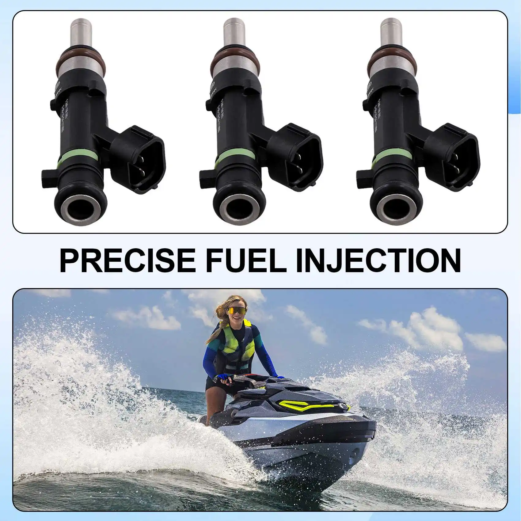 Precise 6Pcs 0280158383 420874000 Fuel Injector Nozzle For Seadoo GTX RXP RXT GTI GTR
