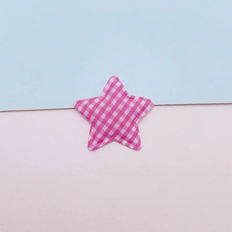 80 Stück 3,5 cm Gitterstoff-Stern-Applikationen mit Polsterung für DIY-Haarspangen, Accessoires, Kleidung, Kopfbedeckungen, Dekorations-Patches – Detail 12