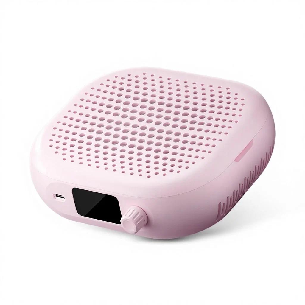 Professional Rechargeable Nail Dust Cleaner - Compact Design Strong Suction 10 Speed Turbo Fan LED Display Home Salon