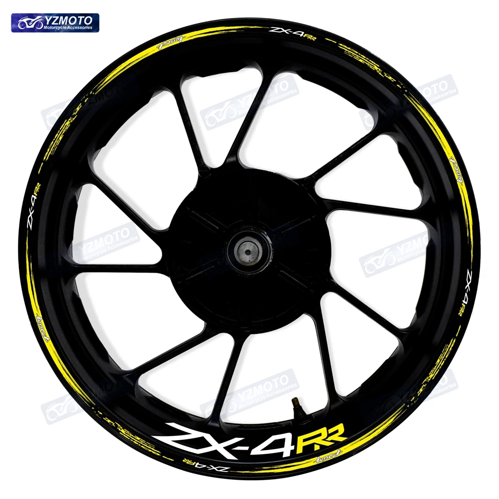 For ZX-4RR ZX4RR ZX 4RR Motorcycle 17 Inch Front And Rear Wheel Sticker Hub Decal Reflective Waterproof Decorative Rim Stickers