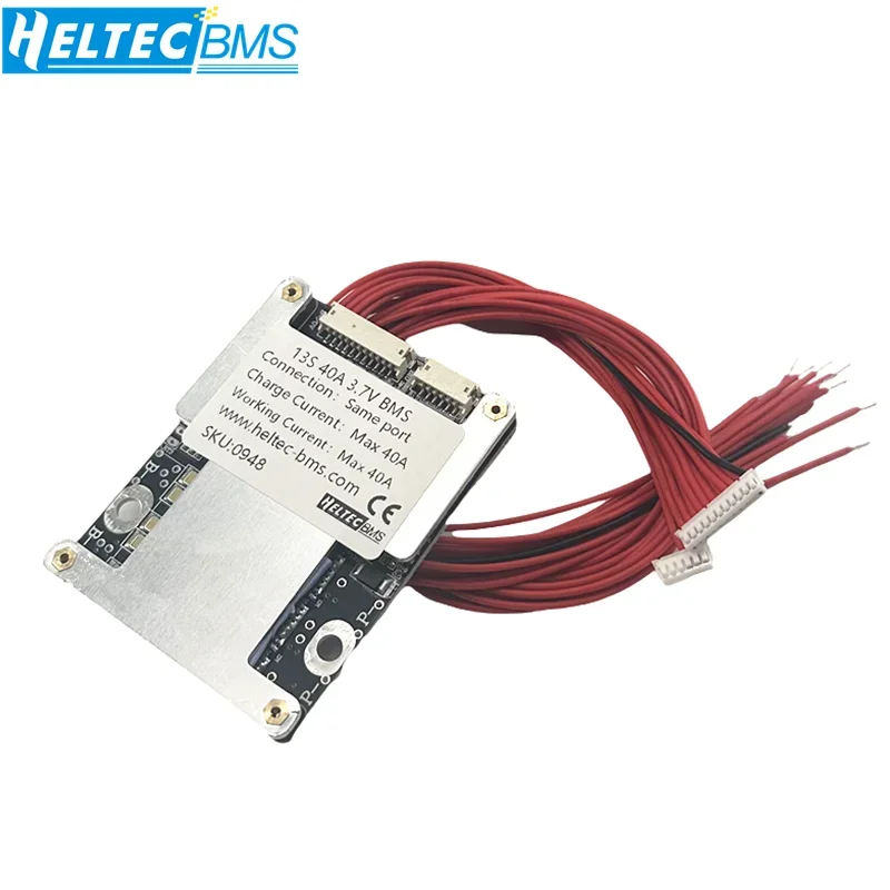 Heltecbms 10-14s bms 10s 36v 30a bms 13s 48v 52v 40a 50a con batería de litio de equilibrio herramientas eléctricas de bicicleta 1200W