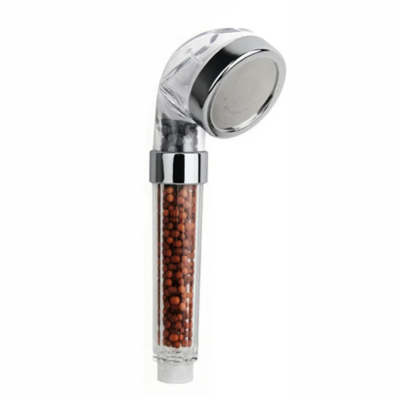 Handheld Spa Bath Shower Head, Anion Bathroom Water-Saving Rain Shower Filter Tourmaline Supercharged Showerhead W155