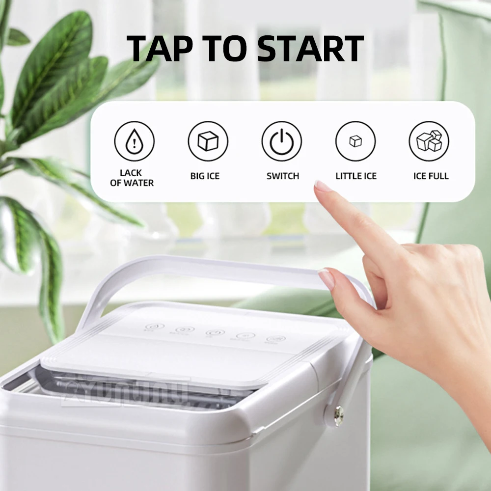 Máquina de hielo eléctrica 2025, máquina de hielo de escritorio para el hogar, equipo para tienda de té de la leche