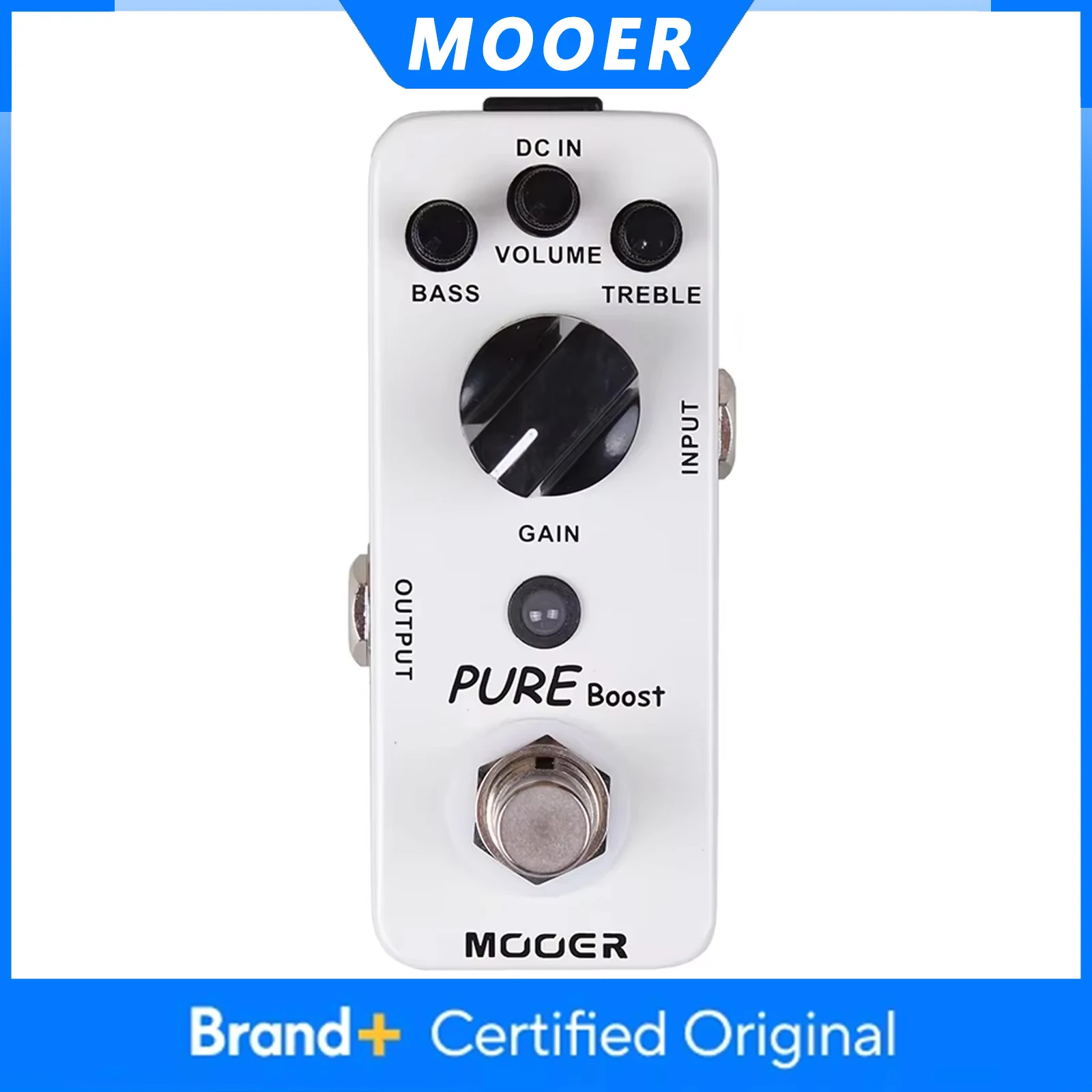 

Гитарная педаль-бустер MOOER Pure Boost: чистый буст, True Bypass, металлический корпус, запчасти и аксессуары для электрогитар