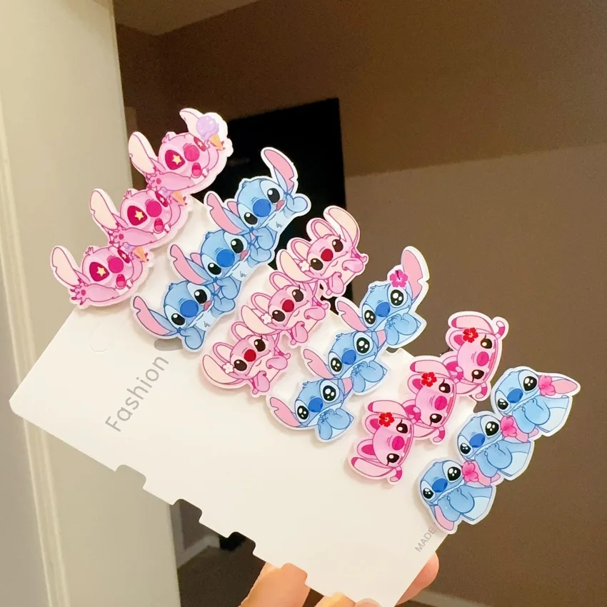 Random 1pc Disney Cute Cartoon Hair Clips Cute Bright Purple Blue Themed Design For Party Daily Women Girls Hair Accessories